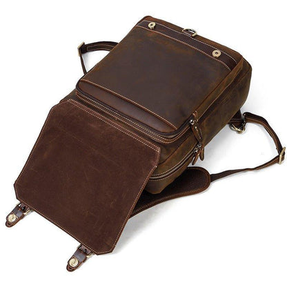 Woosir Vintage Laptop Leather Backpack Mens