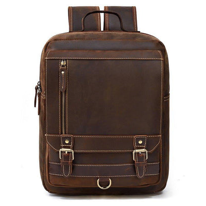 Woosir Vintage Laptop Leather Backpack Mens