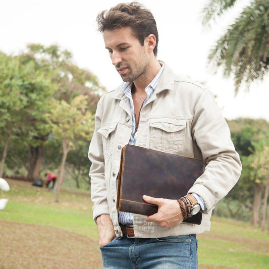 Vintage Leather Laptop Case For Macbook 13.3 Inch