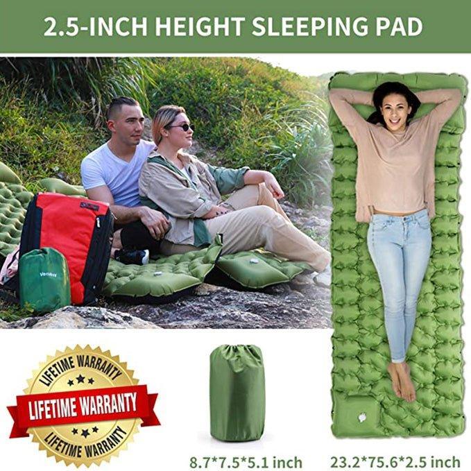 Waterproof Camp Mattress Pads For Sleeping With Pillow