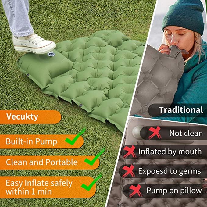 Waterproof Camp Mattress Pads For Sleeping With Pillow