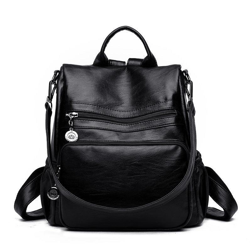 Womens Soft PU Leather Backpack Handbags