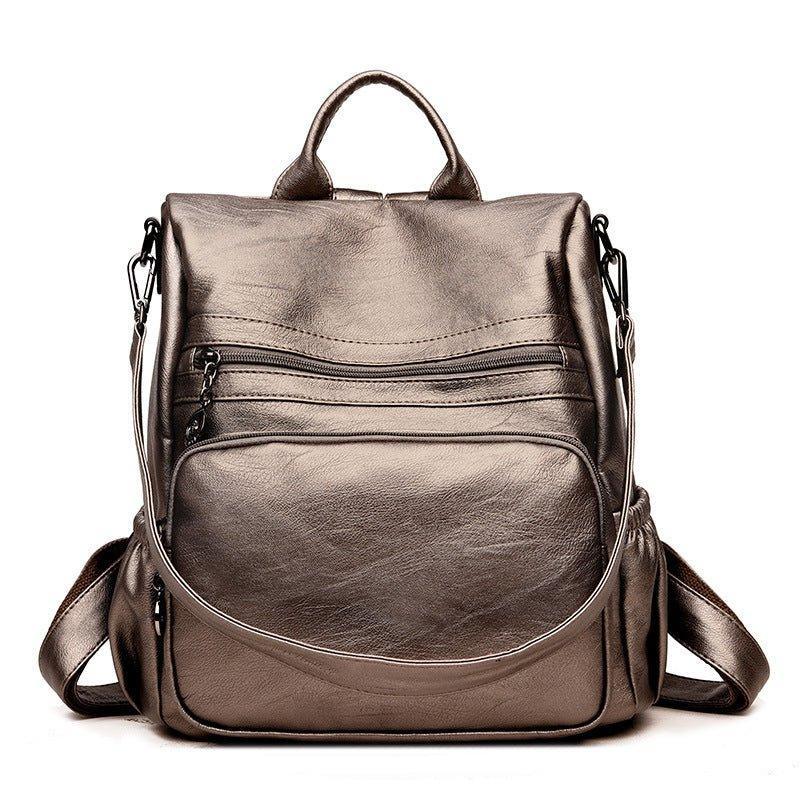 Womens Soft PU Leather Backpack Handbags