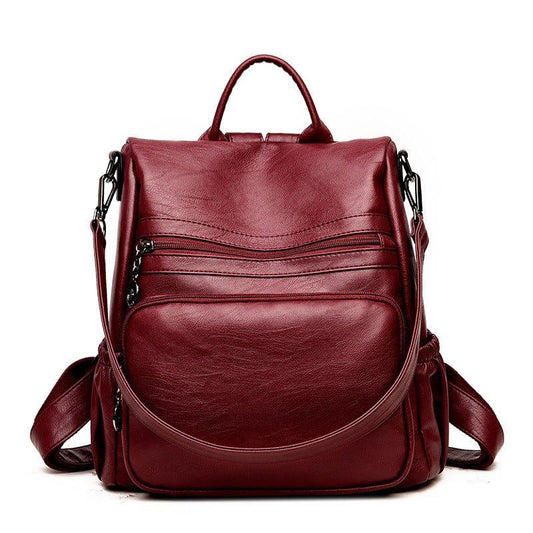 Womens Soft PU Leather Backpack Handbags