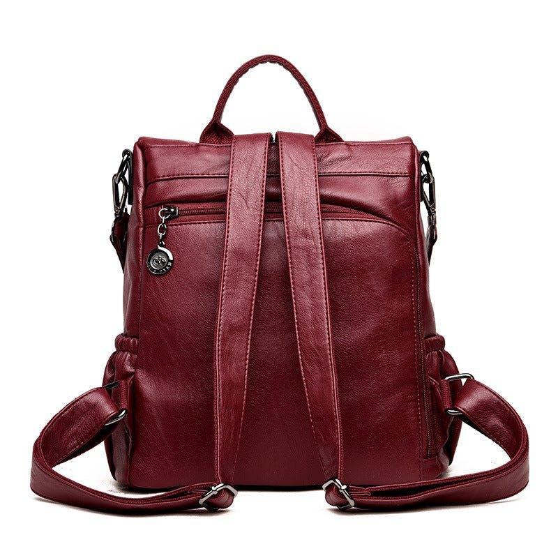 Womens Soft PU Leather Backpack Handbags