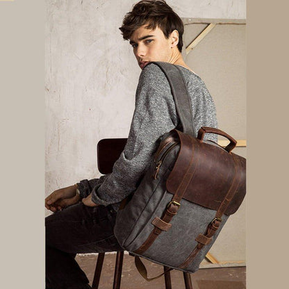 15" Canvas Backpacks Mens Women