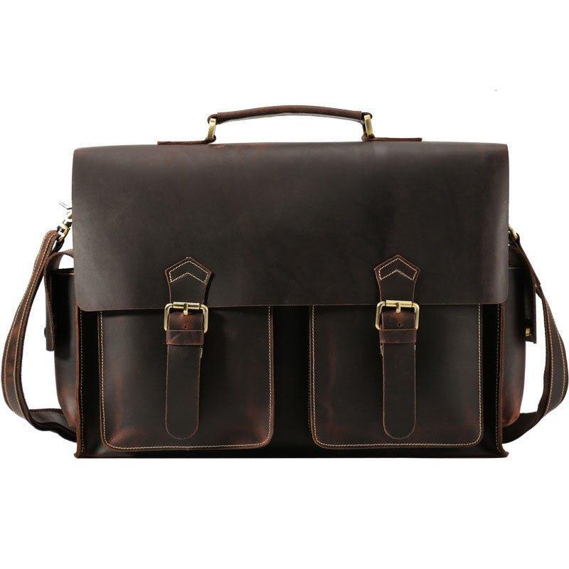 Woosir 17 Inch Laptop Leather Briefcase