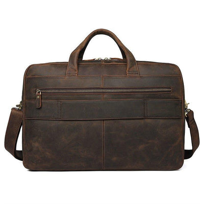 Woosir 17 Inches Vintage Leather Briefcase for Men