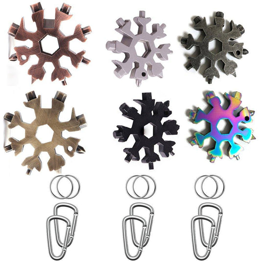 Woosir 18-in-1 Snowflake Multitool 6 Pieces