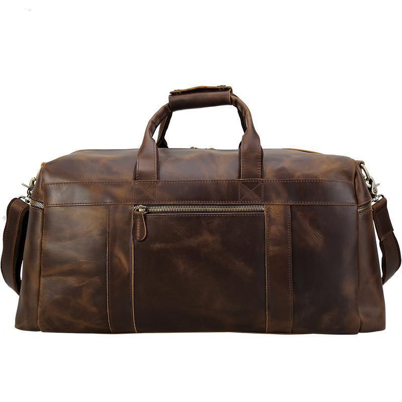 23'' Cowhide Leather Weekender Bag for Men