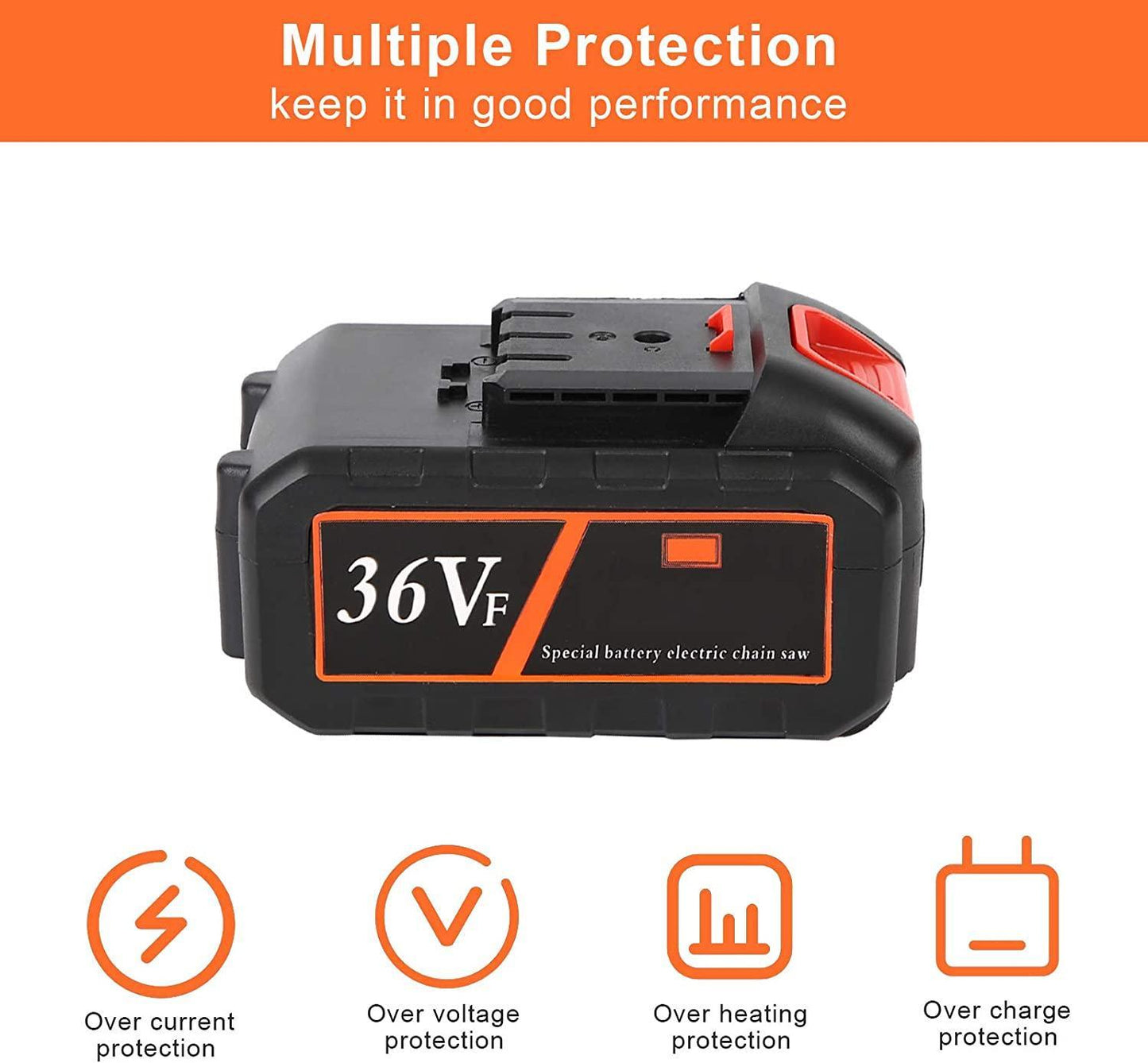 Woosir 36VF Lithium Battery for 4 Inch Mini Chainsaw 4000 mAh