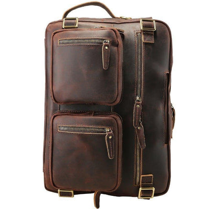 Woosir 4 Ways Multifunctional Leather Briefcase