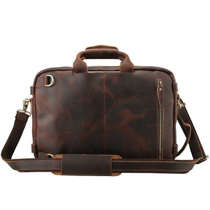 Woosir 4 Ways Multifunctional Leather Briefcase