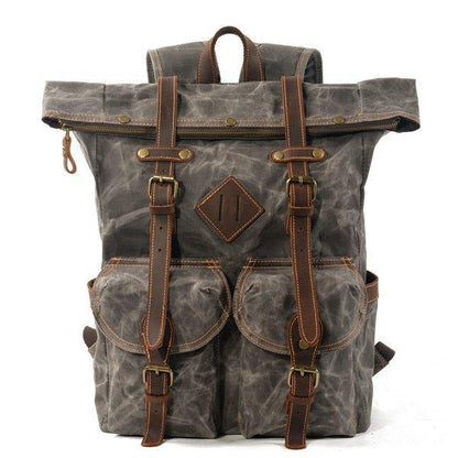 Large Vintage Backpack Rucksack Canvas Travel