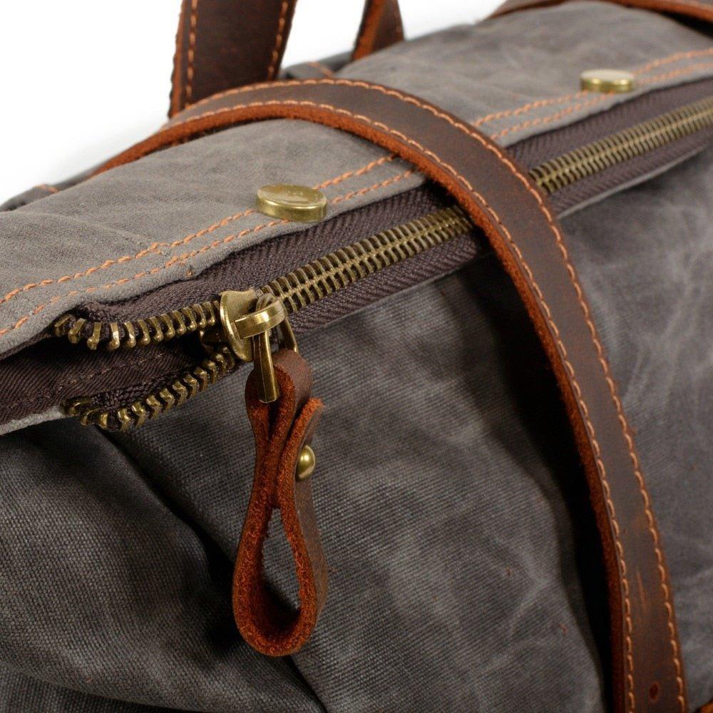 Large Vintage Backpack Rucksack Canvas Travel