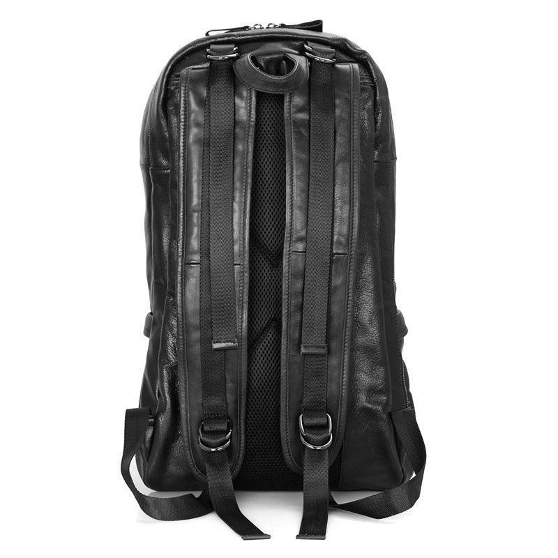 Black Goat Leather Backpack Mens