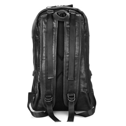 Black Goat Leather Backpack Mens