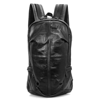 Black Goat Leather Backpack Mens