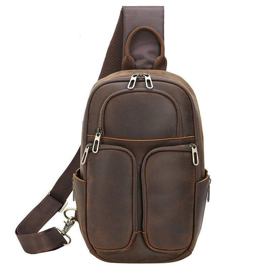 Shoulder Leather Chest Pack Bags