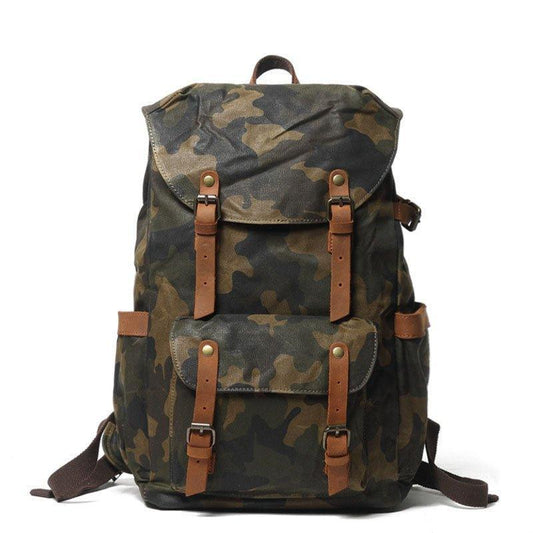 Camo Vintage Canvas Backpacks for School