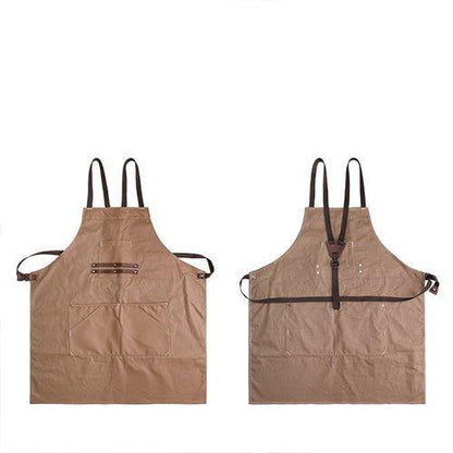 Woosir Canvas And Leather Woodworking Apron