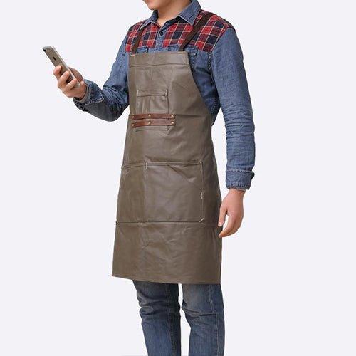 Woosir Canvas And Leather Woodworking Apron