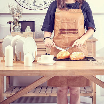 Woosir Canvas And Leather Woodworking Apron