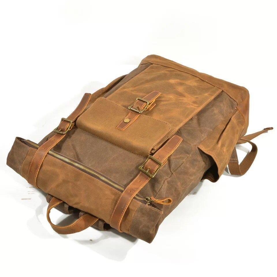Vintage Canvas Backpack Rucksack Mens