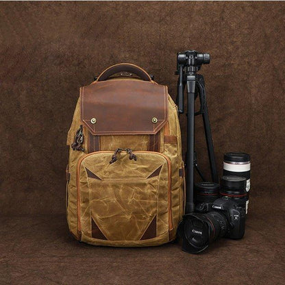 Woosir Canvas Camera Backpack with Laptop Compartment