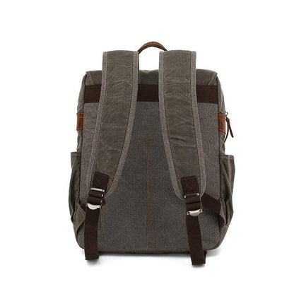 Waxed Canvas Vintage Backpack Laptop for School