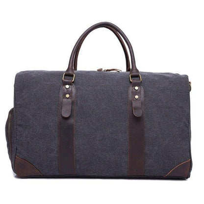 Canvas Duffel Leather Carry On Bag Weekend Tote