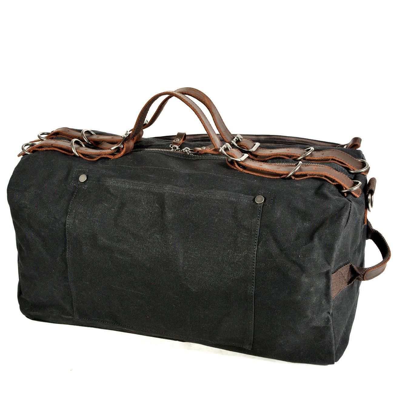 Waxed Canvas Travel Duffle Bag Carry-on Size