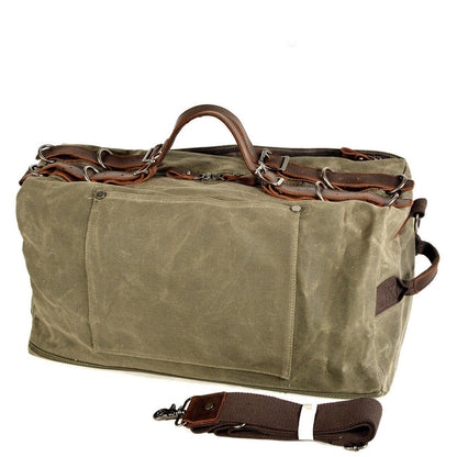 Waxed Canvas Travel Duffle Bag Carry-on Size