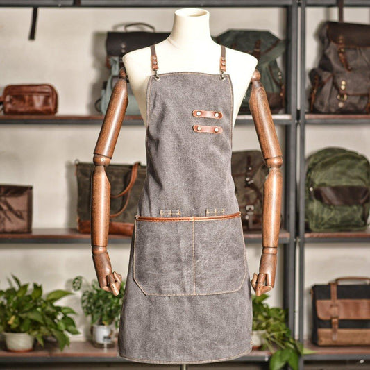 Woosir Canvas Garden Apron with Pockets