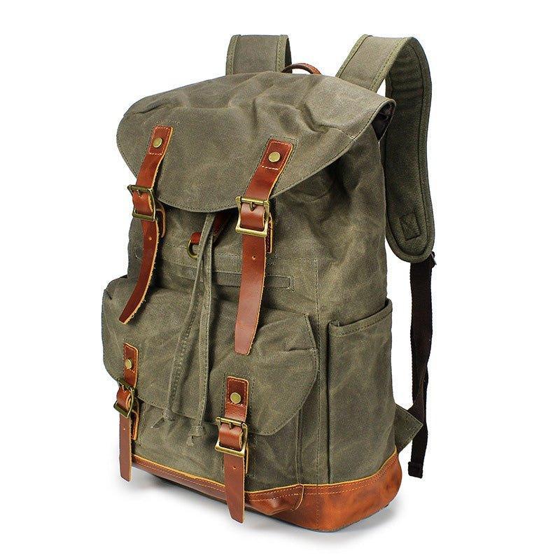 Large Canvas Backpack Vintage with Laptop Sleeve