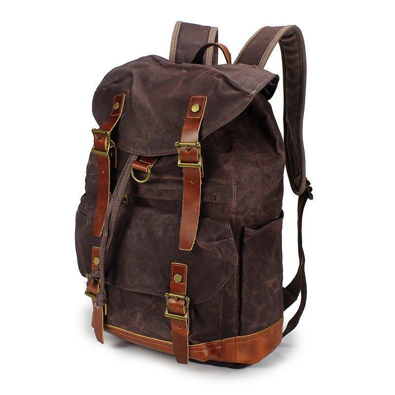 Large Canvas Backpack Vintage with Laptop Sleeve