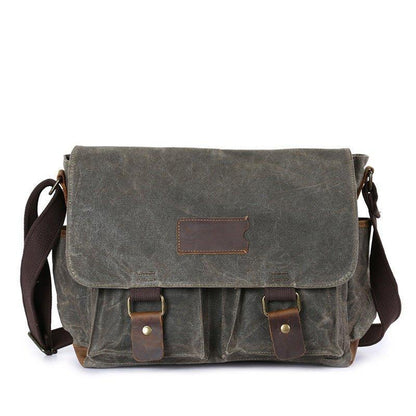 Laptop Waxed Canvas Messenger Bag Mens