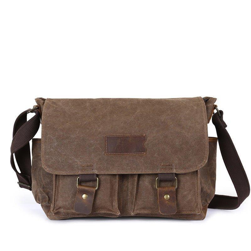 Laptop Waxed Canvas Messenger Bag Mens