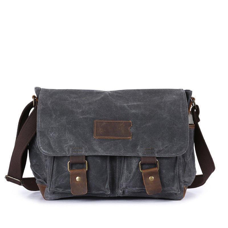 Laptop Waxed Canvas Messenger Bag Mens