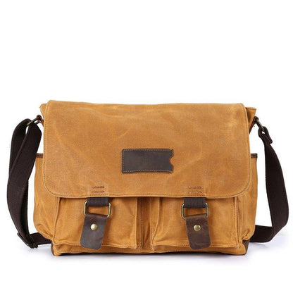 Laptop Waxed Canvas Messenger Bag Mens