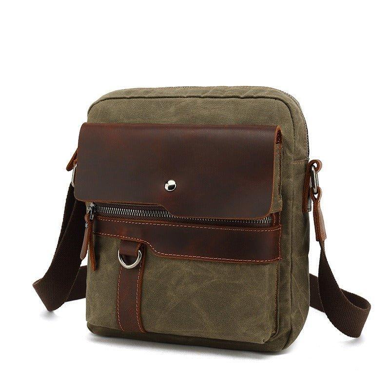 Small Canvas Crossbody Messenger Bag for Man