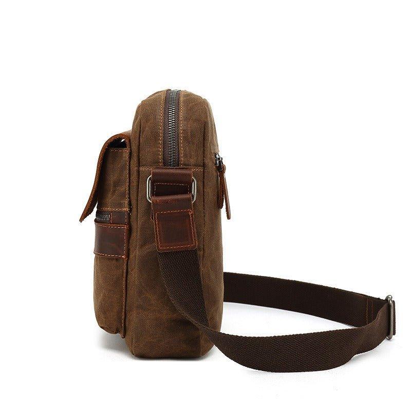 Small Canvas Crossbody Messenger Bag for Man