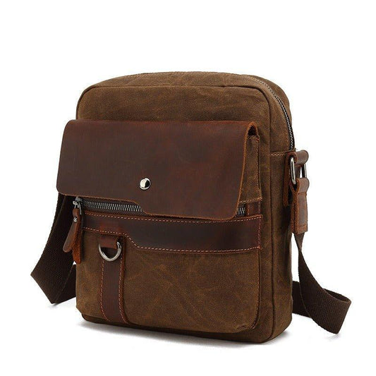 Small Canvas Crossbody Messenger Bag for Man