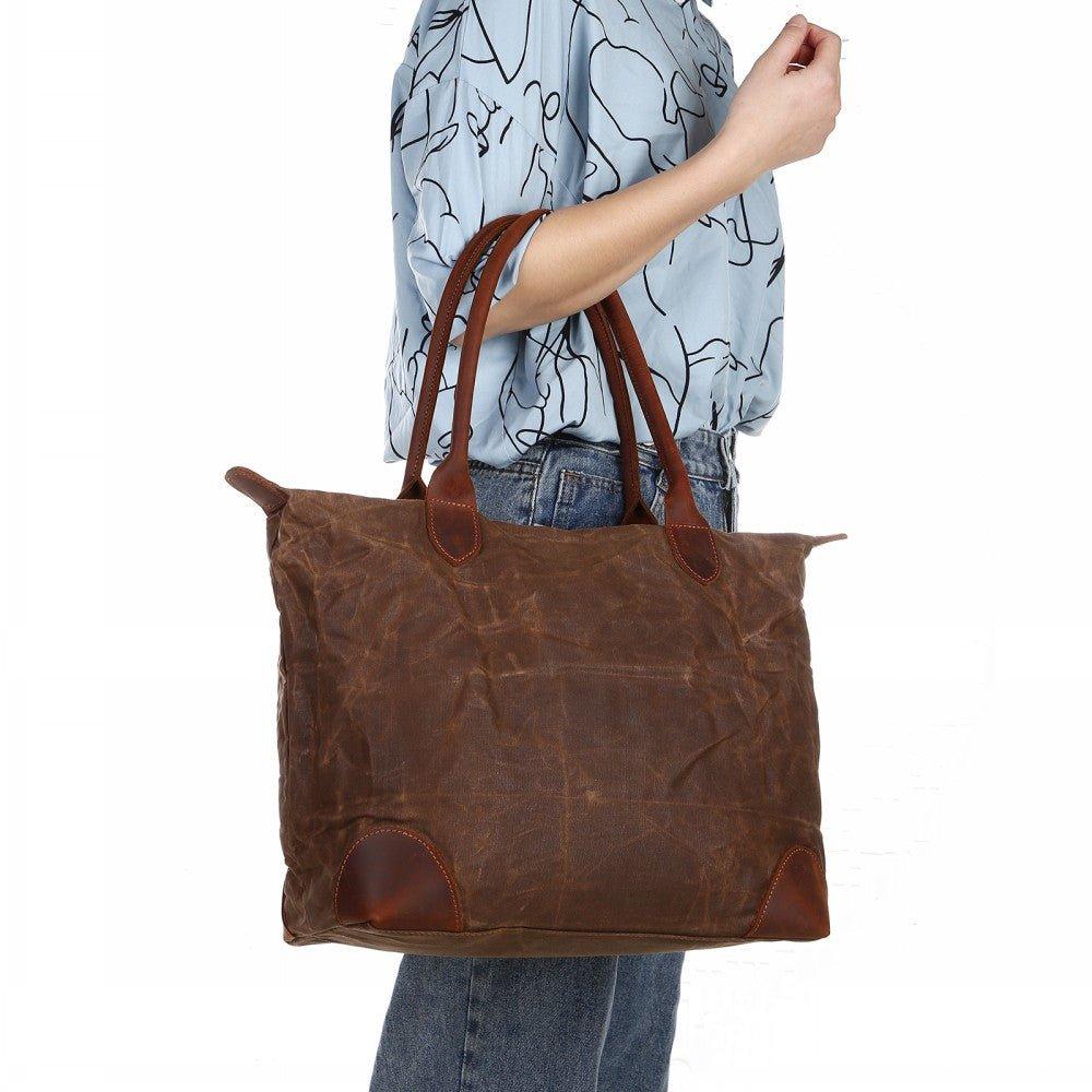 Woosir Canvas Tote Bags with Zipper Closure