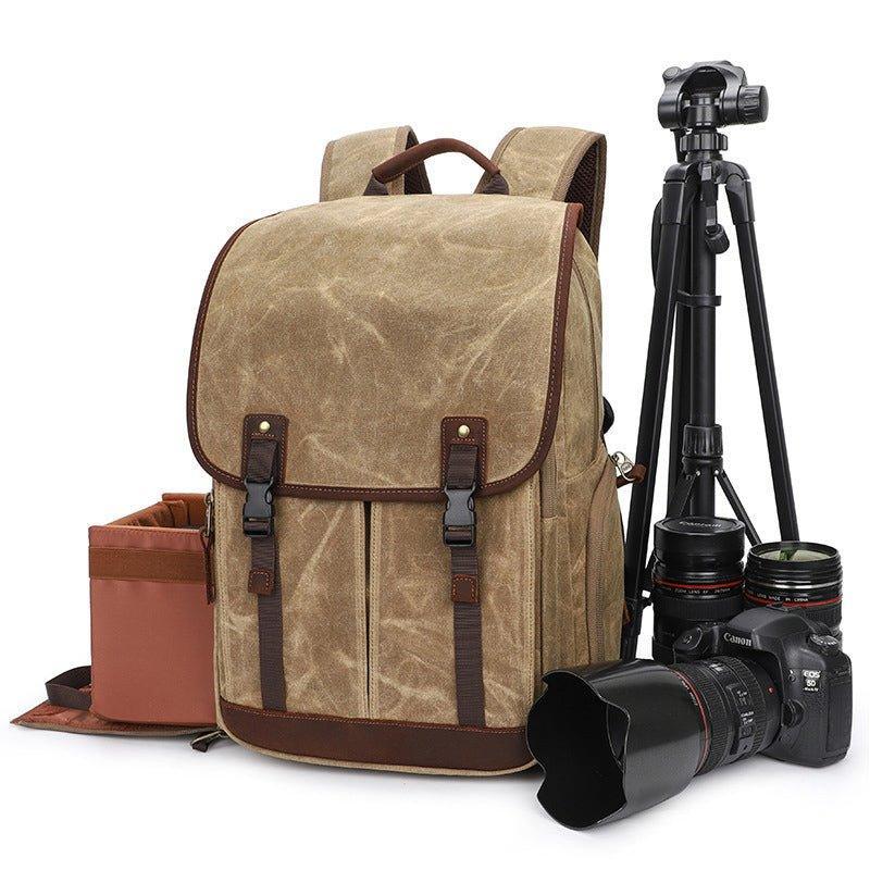 Woosir Canvas Waterproof Camera Bag Backpack