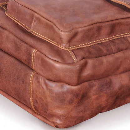 Woosir Classic Genuine Leather Messenger Bag for Men