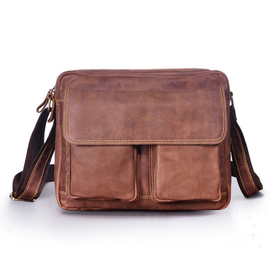 Woosir Classic Genuine Leather Messenger Bag for Men
