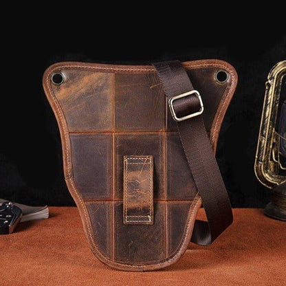 Woosir Cool Cow Head Leather Waist Thigh Bag