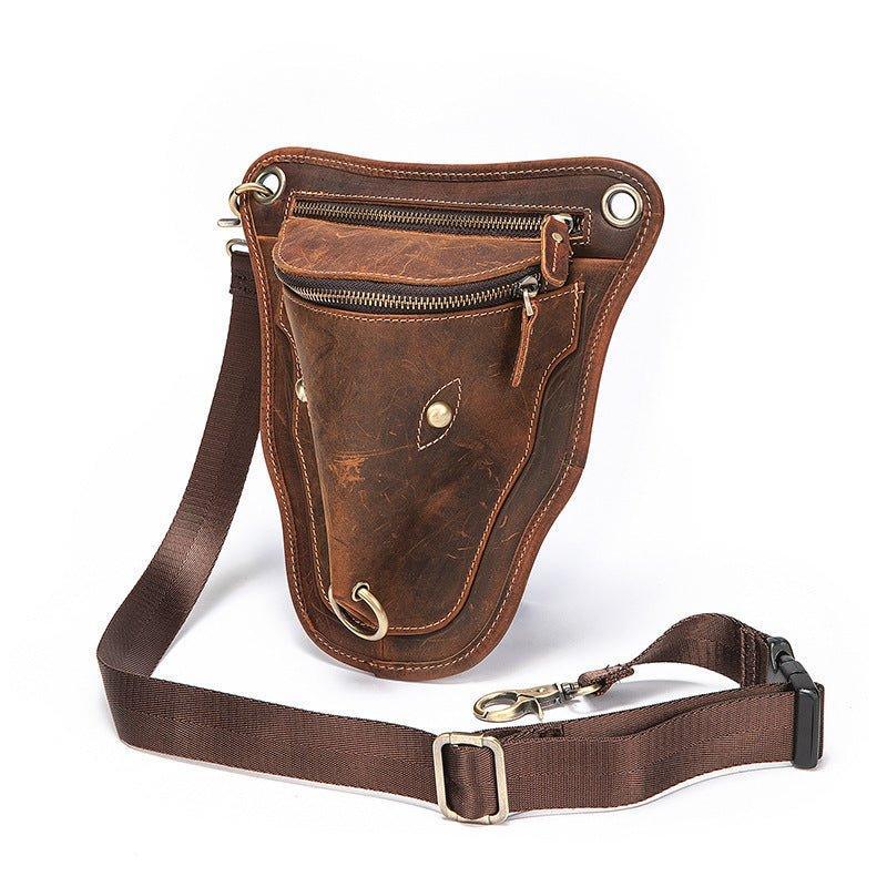 Woosir Cool Cow Head Leather Waist Thigh Bag