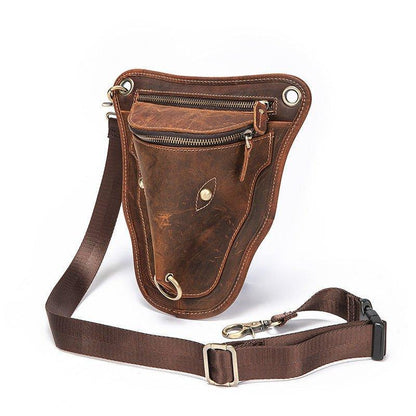 Woosir Cool Cow Head Leather Waist Thigh Bag